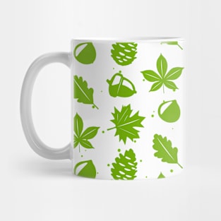 Graphic Nature Pattern in Fern Green Mug